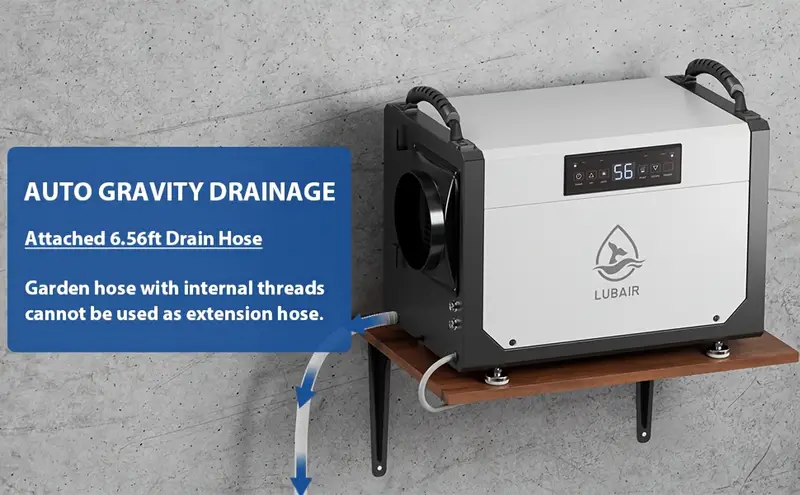 113 pint   dehumidifier with water pump and hose covers up to 3 000 sq ft Product details 4