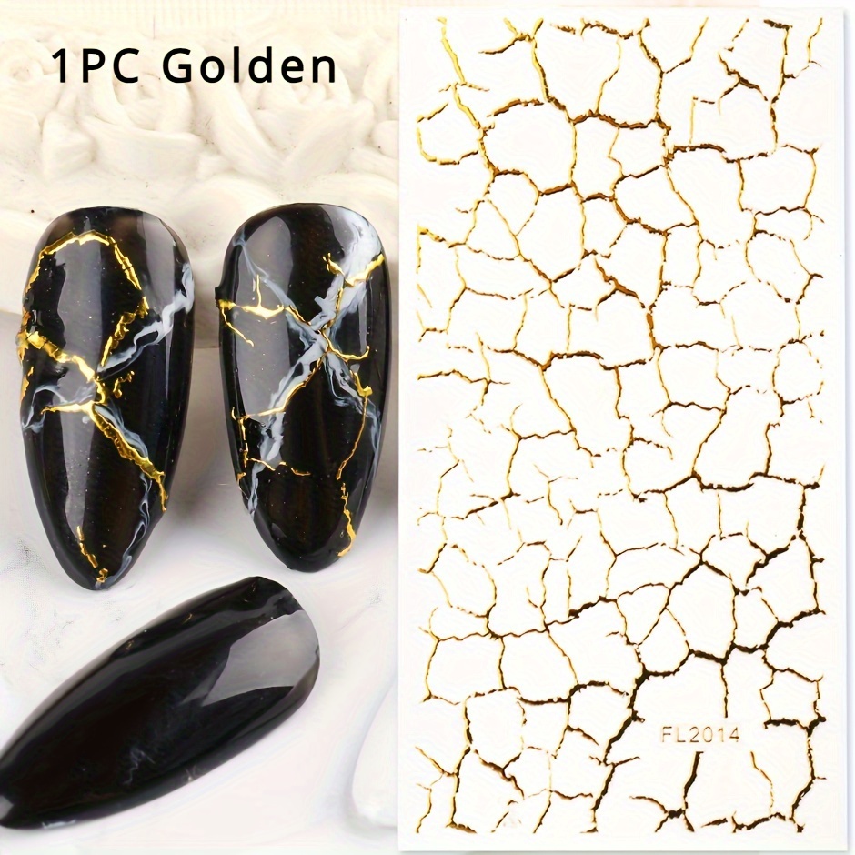 1 Sheet Crack Pattern Nail Art Sticker Nail Stickers