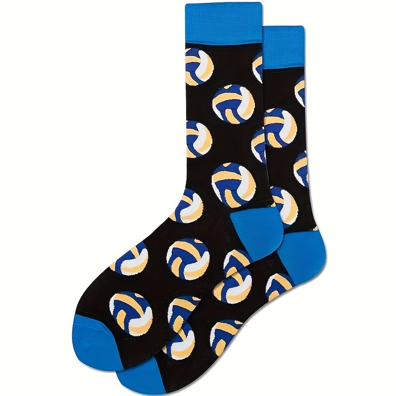 

Volleyball Print Socks, Fashion Sports Unisex Mid Tube Socks, Women's Stockings & Hosiery