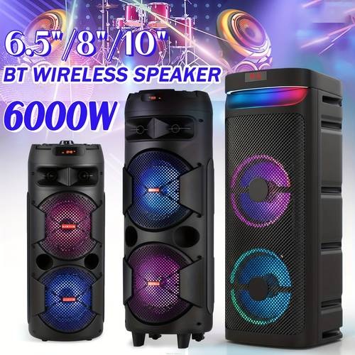 wireless with dual subwoofers rgb lighting fm radio usb tf tws pairing and 20 hours of playtime