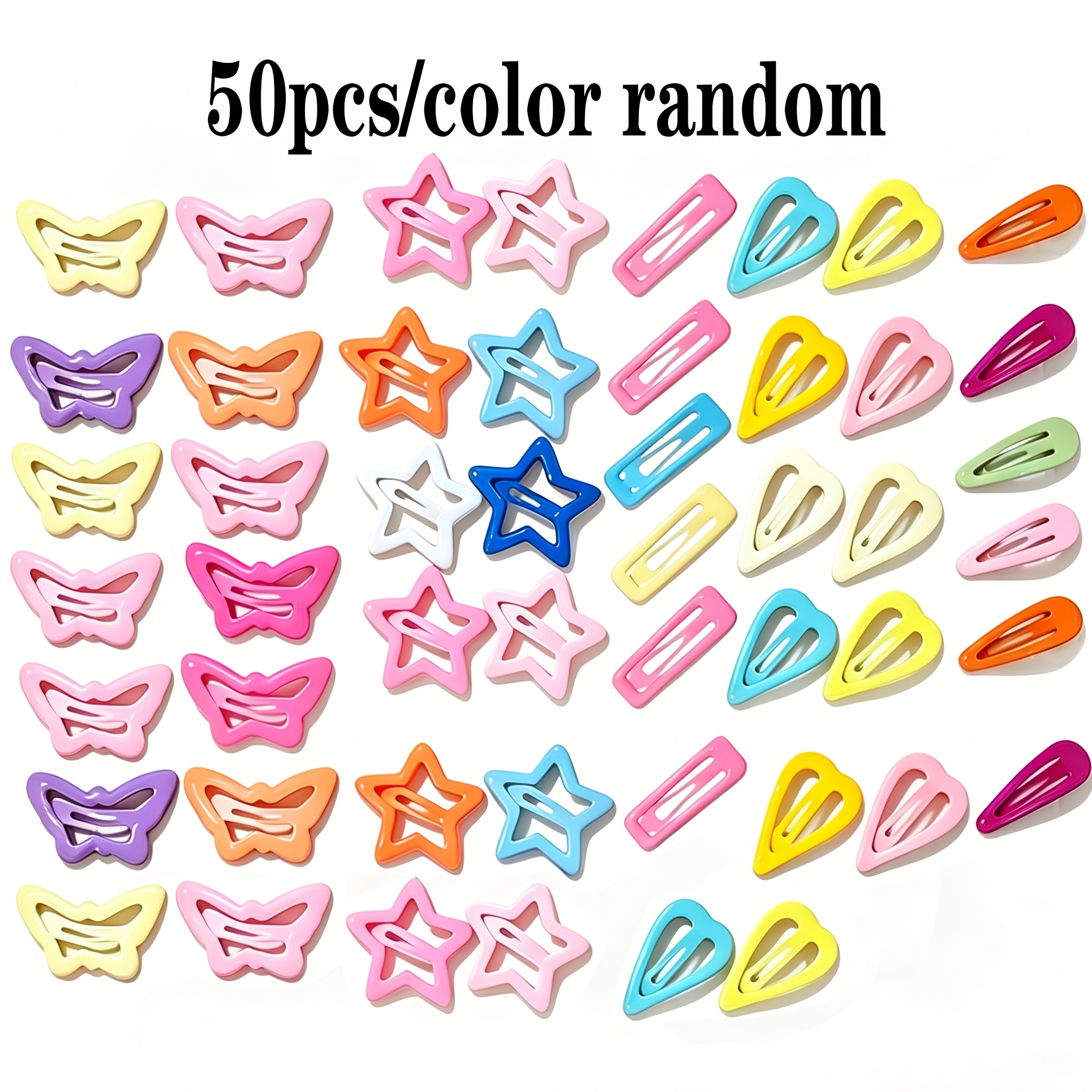 TEMU 30/50 stuks kleine haarclips in verschillende kleuren van 3 cm, modieuze en trendy accessoires, decoratieve haaraccessoires voor feesten en