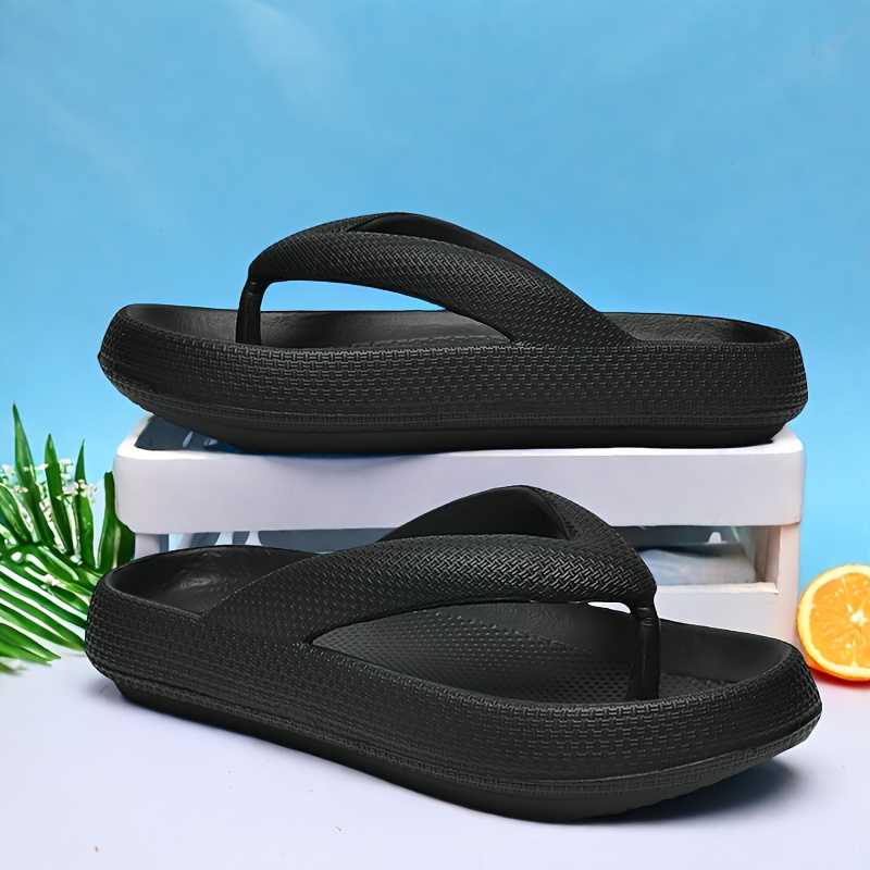 womens lightweight eva beach sandals slip on flat sole summer slippers with cushioned     beige white light grey dark grey for poolside casual outdoor wear   slipon design cushioned insole Product details 2