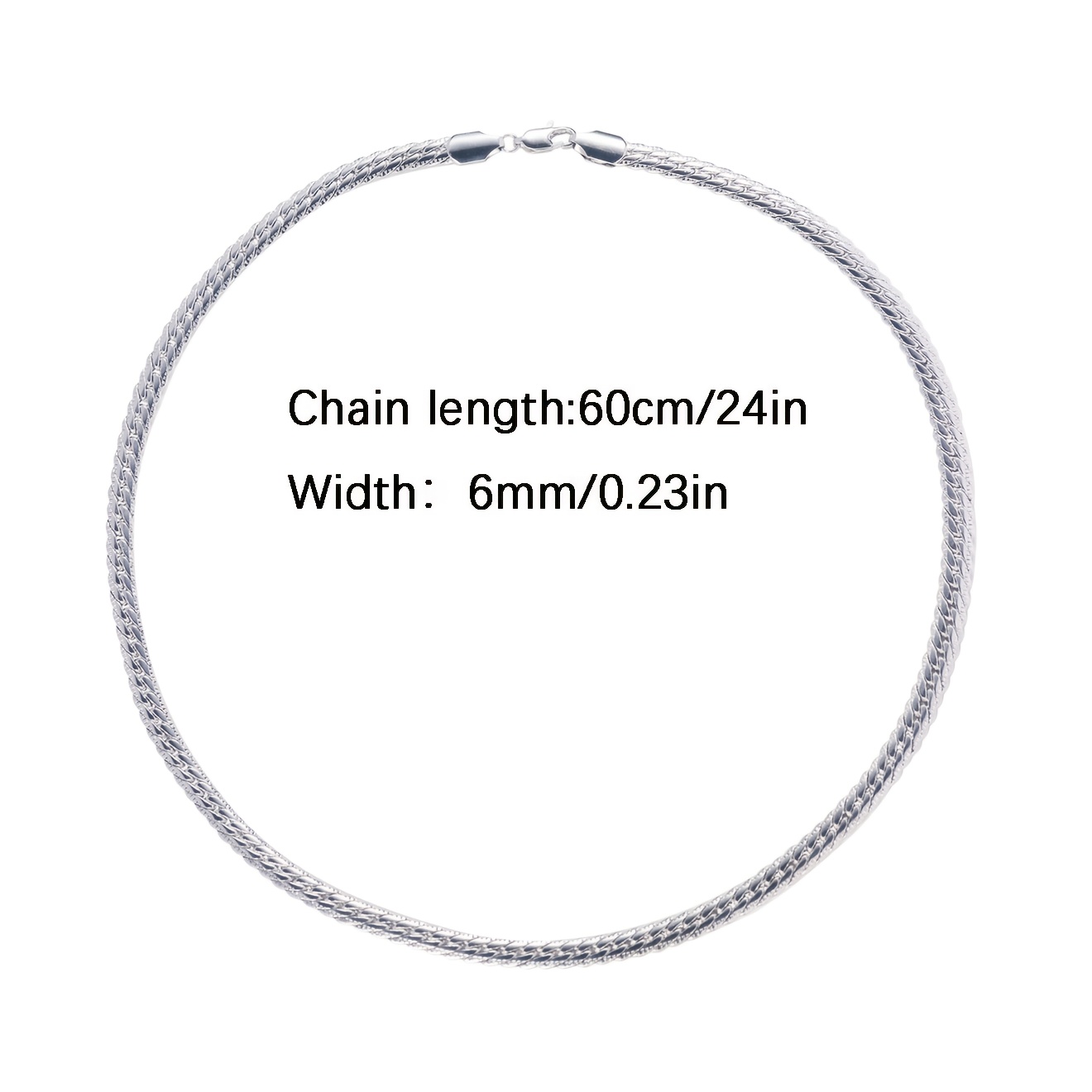 Image of 925 Sterling Silvery 6mm Side Car Flower Flat Necklace Low Allergy Female Fashion Simple Jewelry Gift Exquisite Gift Box