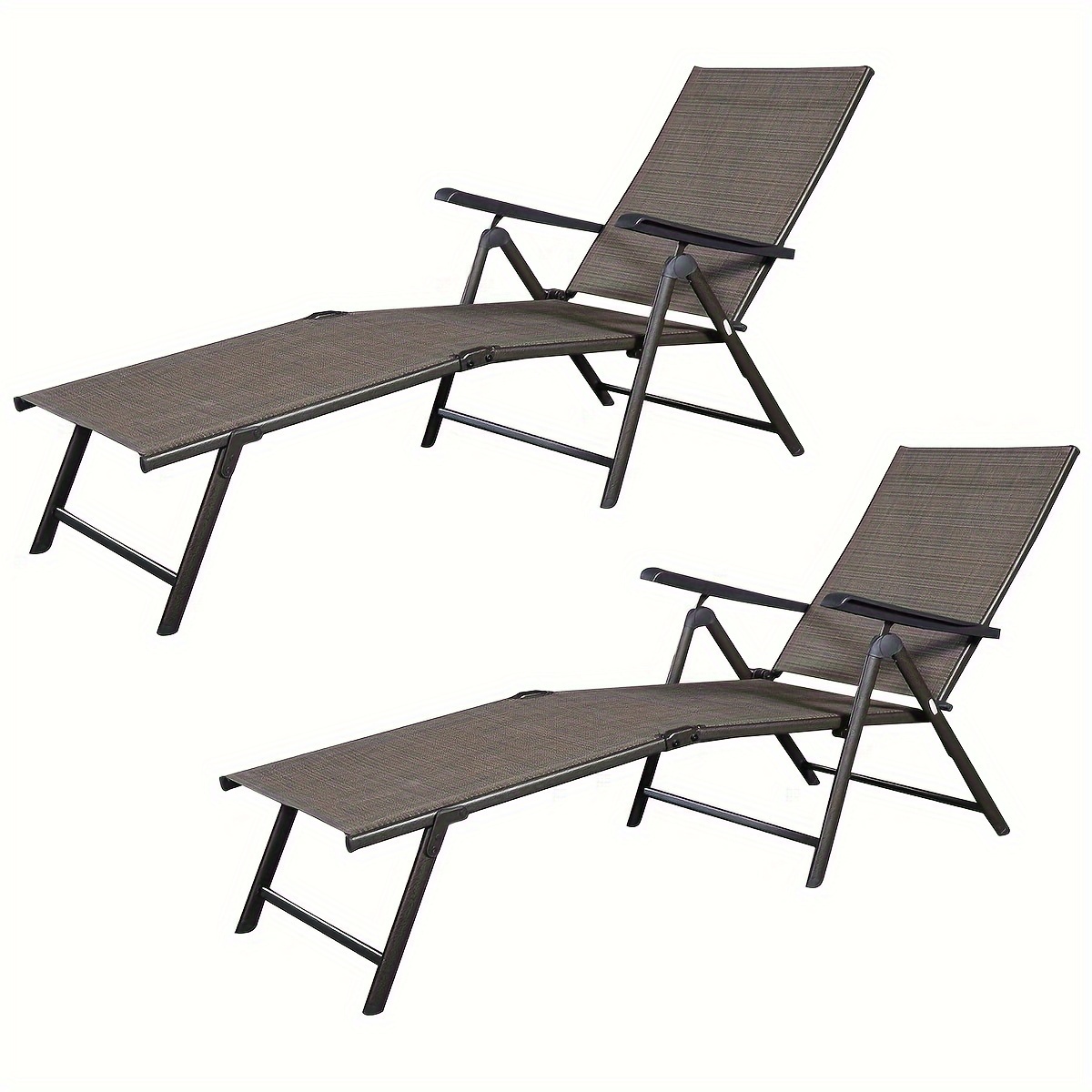 

Costway 2pcs Pool Chaise Lounge Chair Recliner, Outdoor Patio Furniture Adjustable