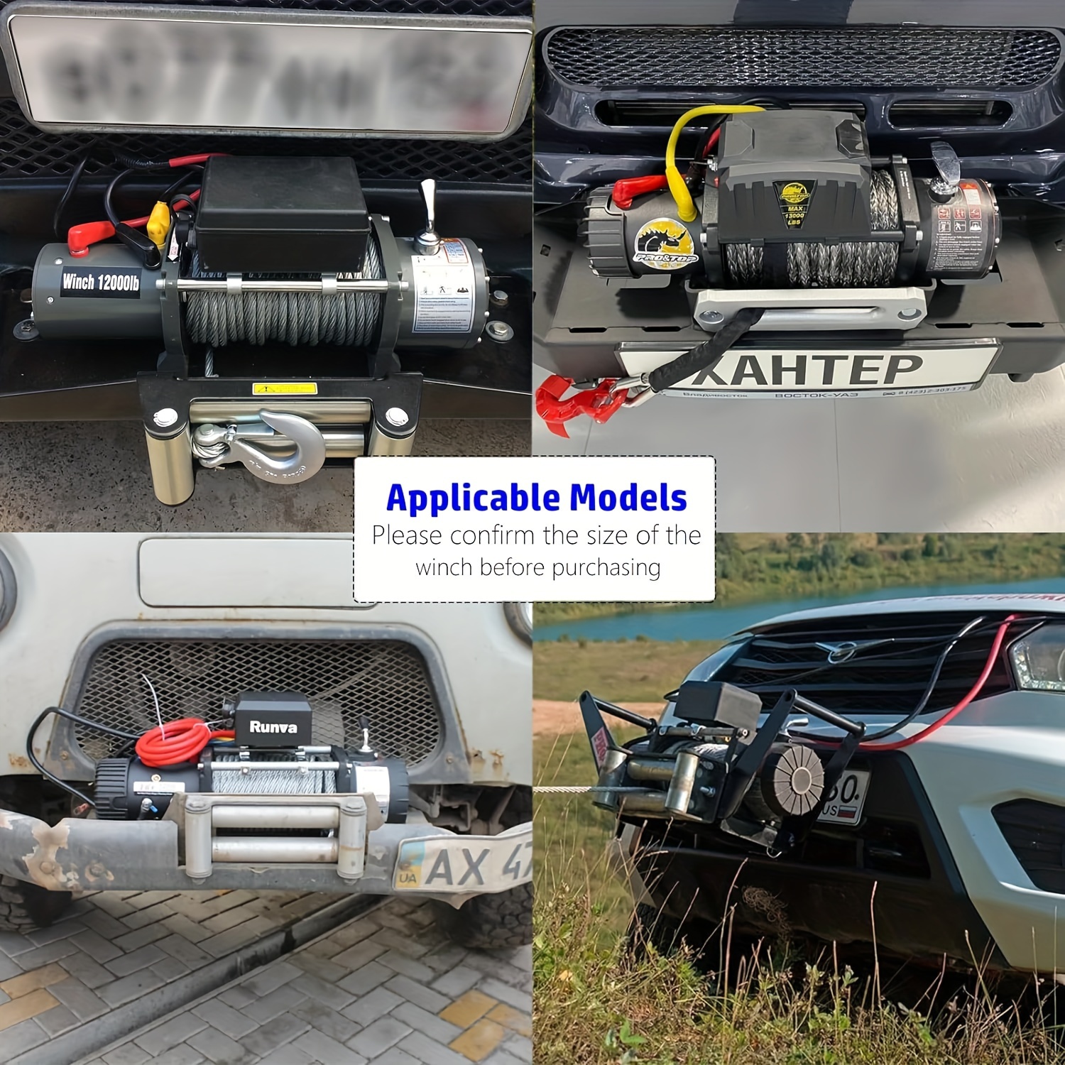 Waterproof Soft Winch Cover For 12,000 Lb Winch &amp; Other Winches