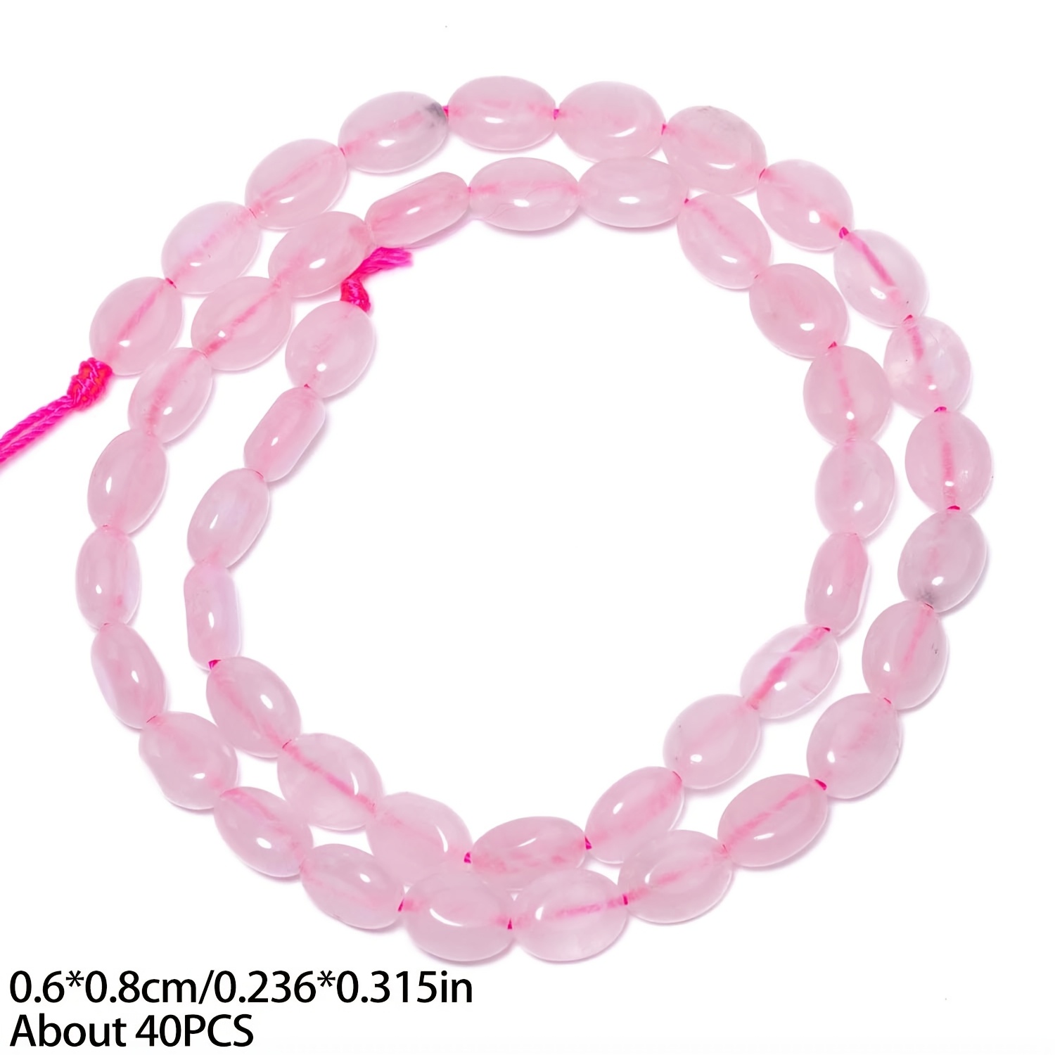 6x8mm Natural Egg Shape Stone Beads for DIY Jewelry Making
