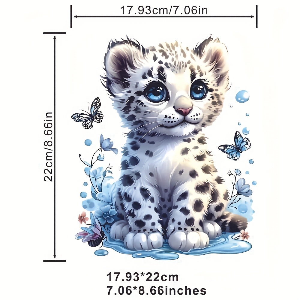 Image of Adorable Cub Vinyl Iron-on Transfer Patches, Color, Heat Transfer Appliques, Easy To Apply & Remove, Reusable, For , Bags, And Accessories