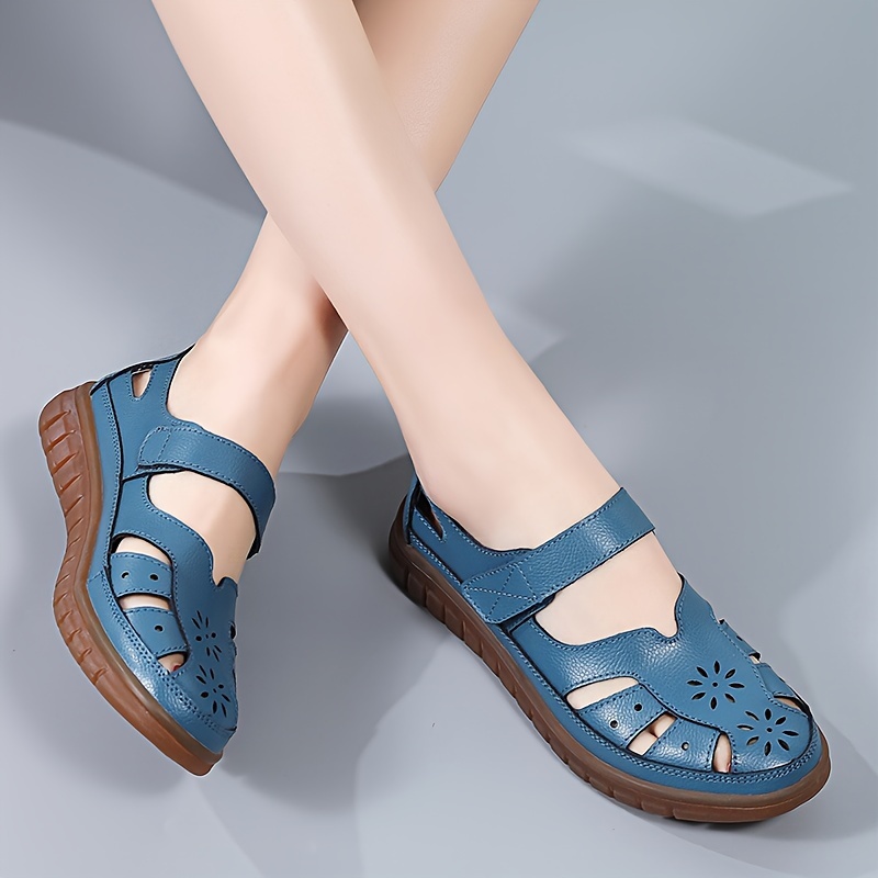 Women's Classic Synthetic Leather Casual Flat Sandals