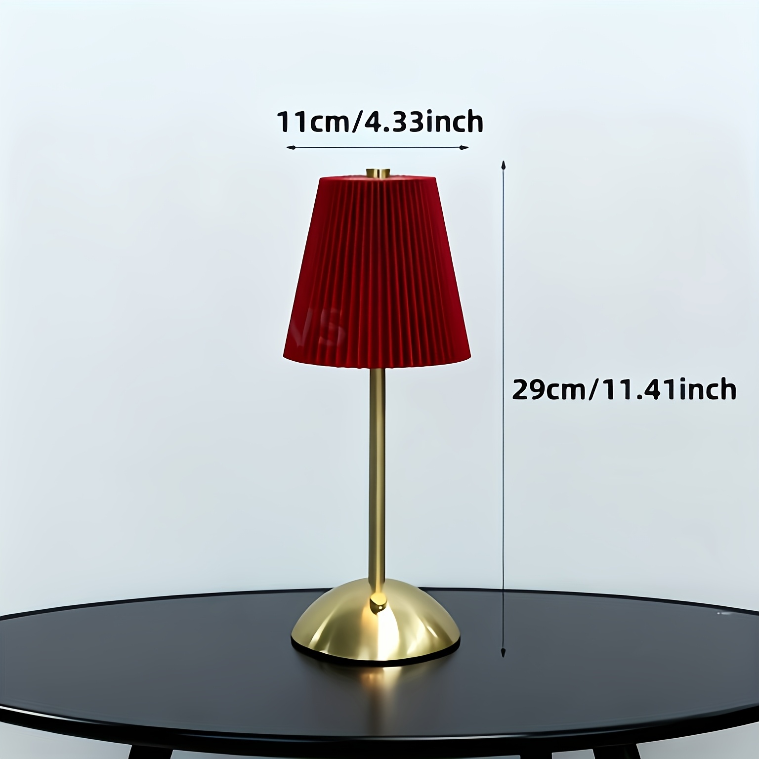 Modern Fashion Red Table Lamp with High Base, Touch Control