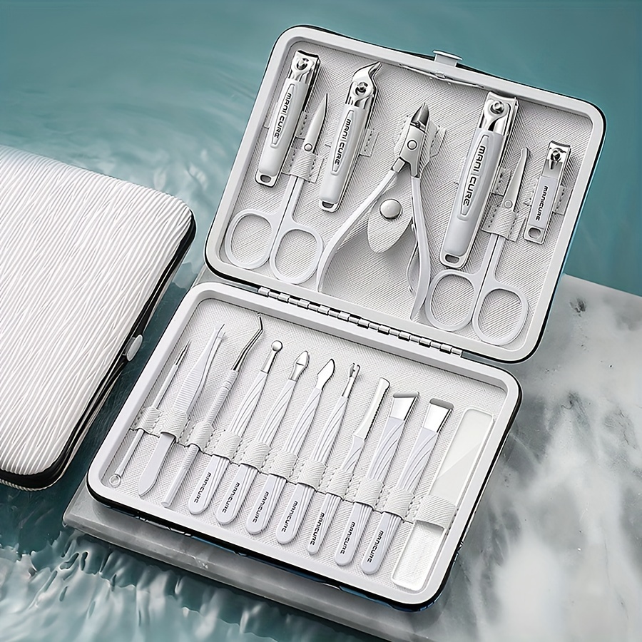 Image of 18pcs/set Nail Clipper Set, Exquisite Craft Nail Clipper Set, Nail Clippers, Nail Scissors, Men's And Women's Sets, Home Trimming Tools, Original Scissors ，for Toenail& Foot Clean