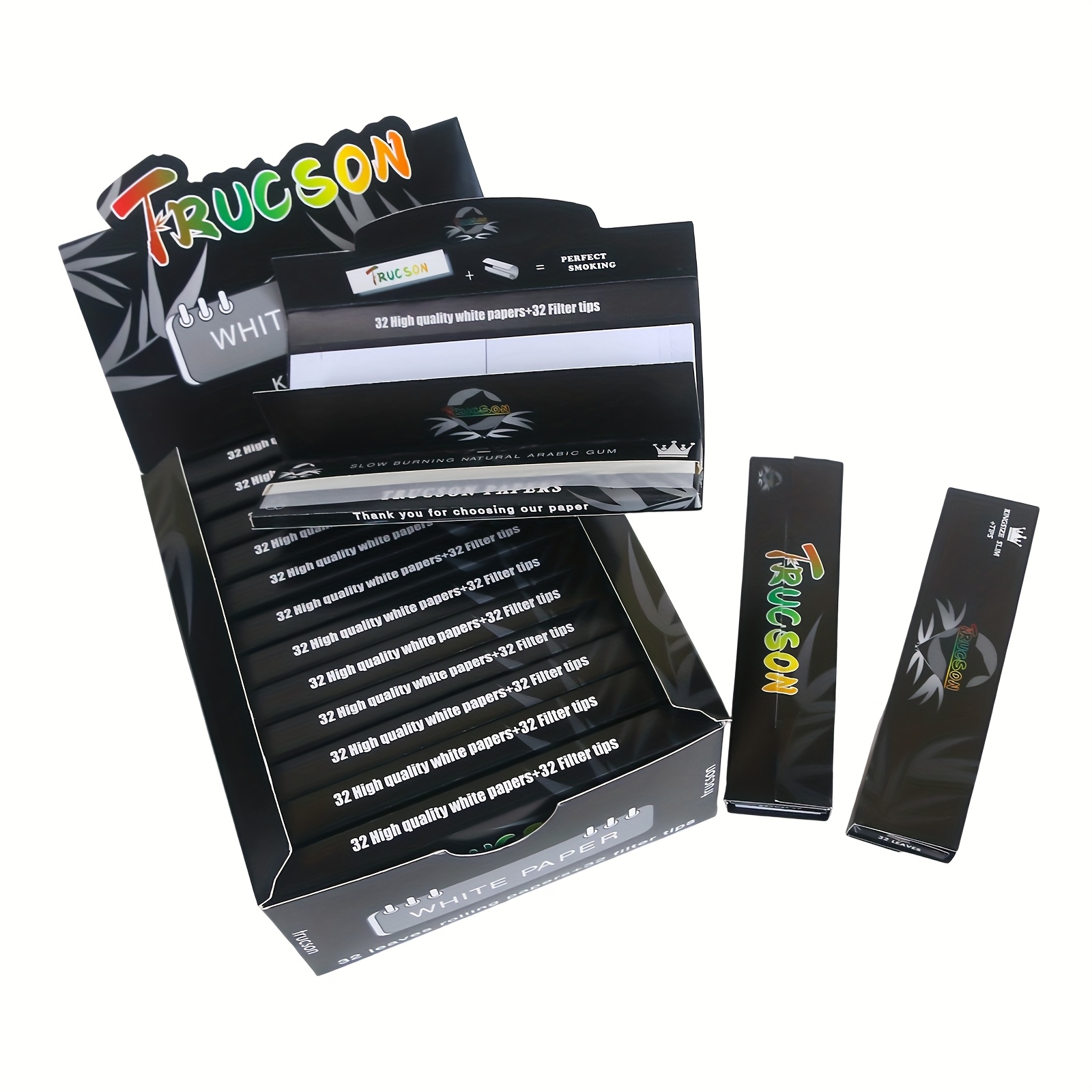 6 12 24pcs pre rolled cigarette papers card 110mm black
