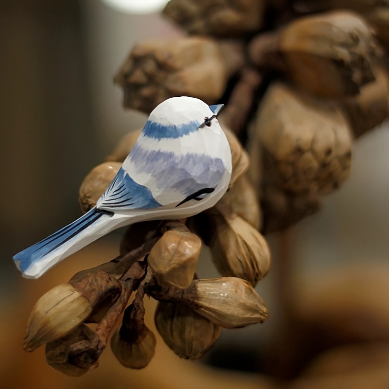 Image of Colors - Hand Carved Wooden Painted Statue, , Bird Enthusiasts' Collection Of Art Ornaments, Decorations, To Give