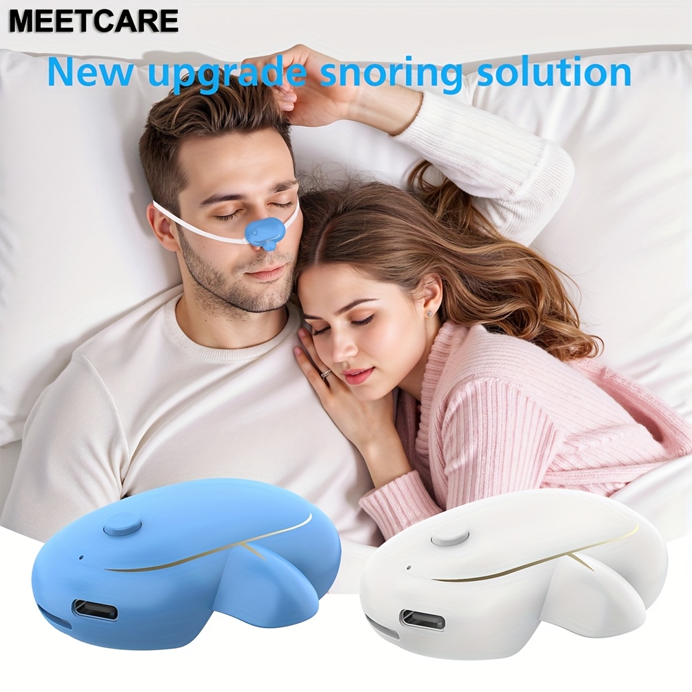 MEETCARE Smart AI Anti Snoring Device - AI- Portable Sleep Aid with Real-Time Snore Tracking & Stop Snoring, Type-C Rechargeable Anti Snore Machine for &, Improves Breathing & Sleep Quality