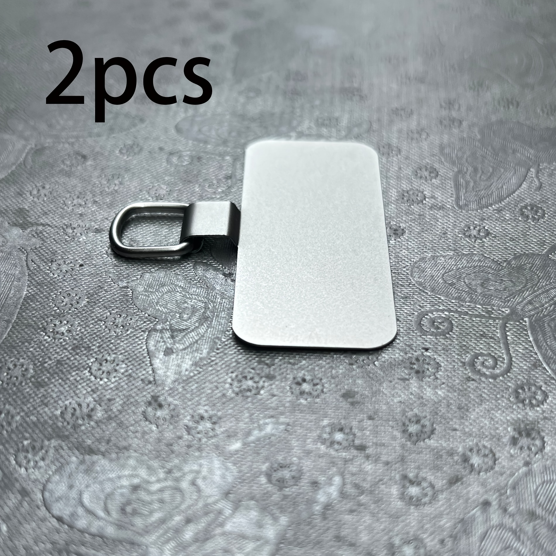 Image of 1pc/2pcs Mobile Phone Case Clip Stainless Steel Card Universal Pendant Patch Clip Lanyard Hand Rope Metal Strong And Durable