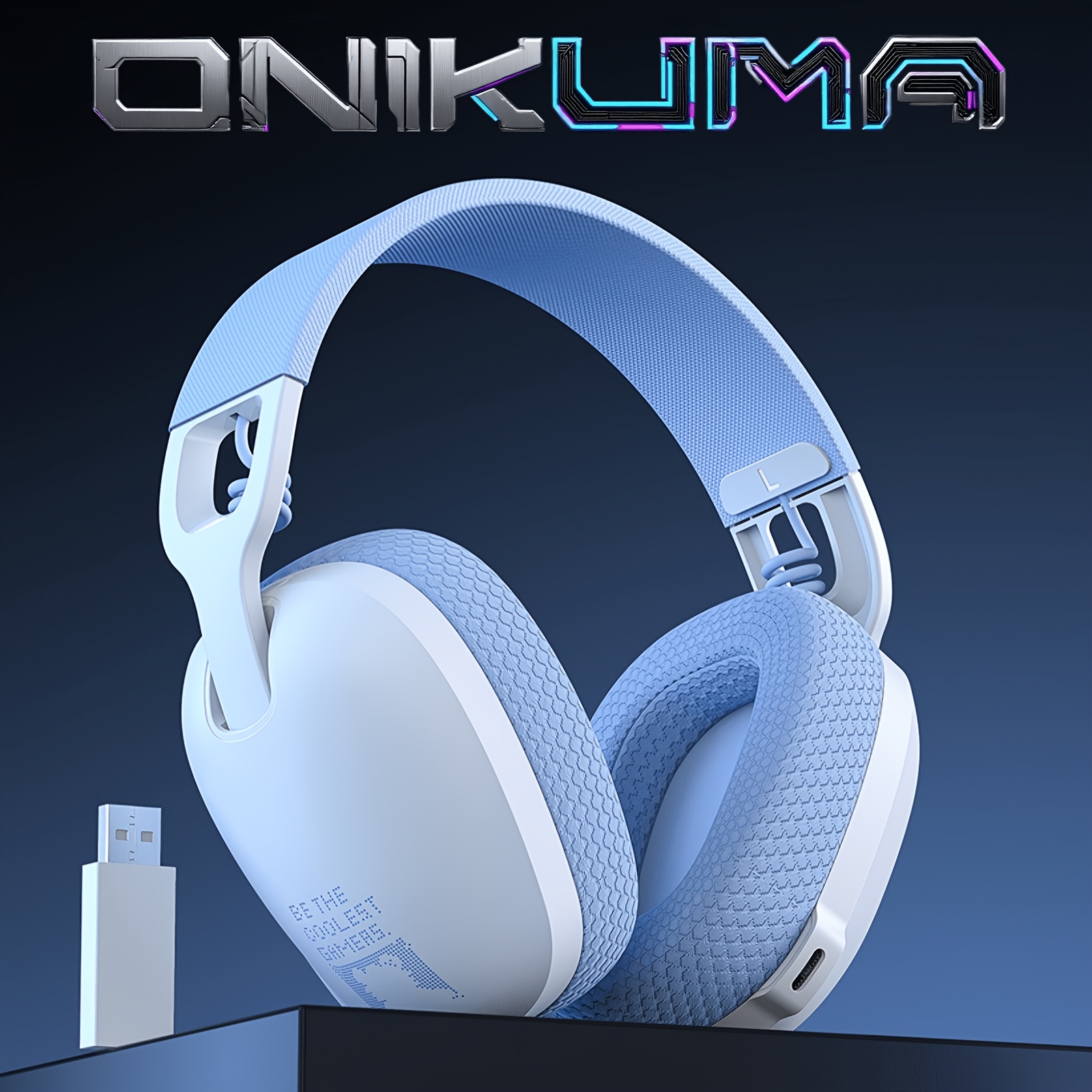 Image of Onikuma Wireless Gaming Headset 7.1 Surround Sound, Noise Canceling Headset, Hd Microphone, Audio Usb And Type- Stable Gaming Headset Wireless And White Black