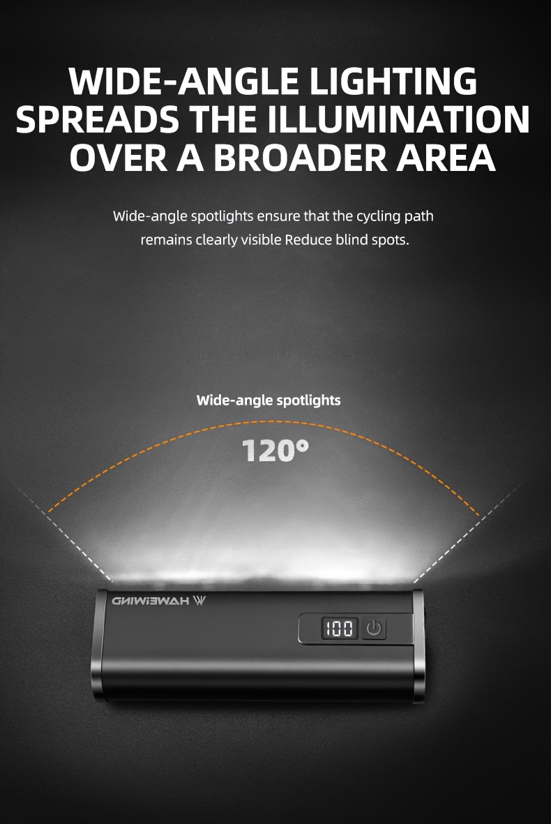 2000 bike light aluminum alloy bicycle headlight with power display usb c rechargeable led cycling light for night riding and cyclists night riding gear cycling accessories modern bike accessory durable construction battery bright bicycle light rechargeable headlight commuter cyclists Product details 4