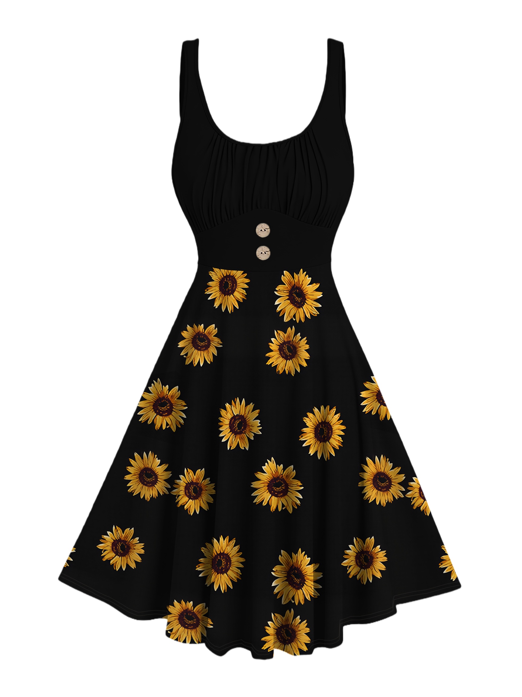 fitted lace wedding dress African Stars Sunflower Dress – East Village Vintage Collective main image 0
