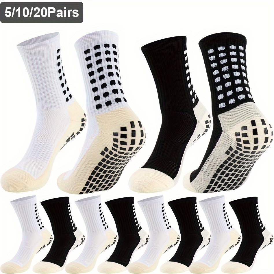 

5/10/20 Pairs Pack, Polka Dot Pattern, , Anti-slip Grip, Polyester 98%, Spandex 2%, Machine Washable, Knit Fabric Tube Socks For Teen , Suitable For Football, Basketball, Cycling, Running, Rugby