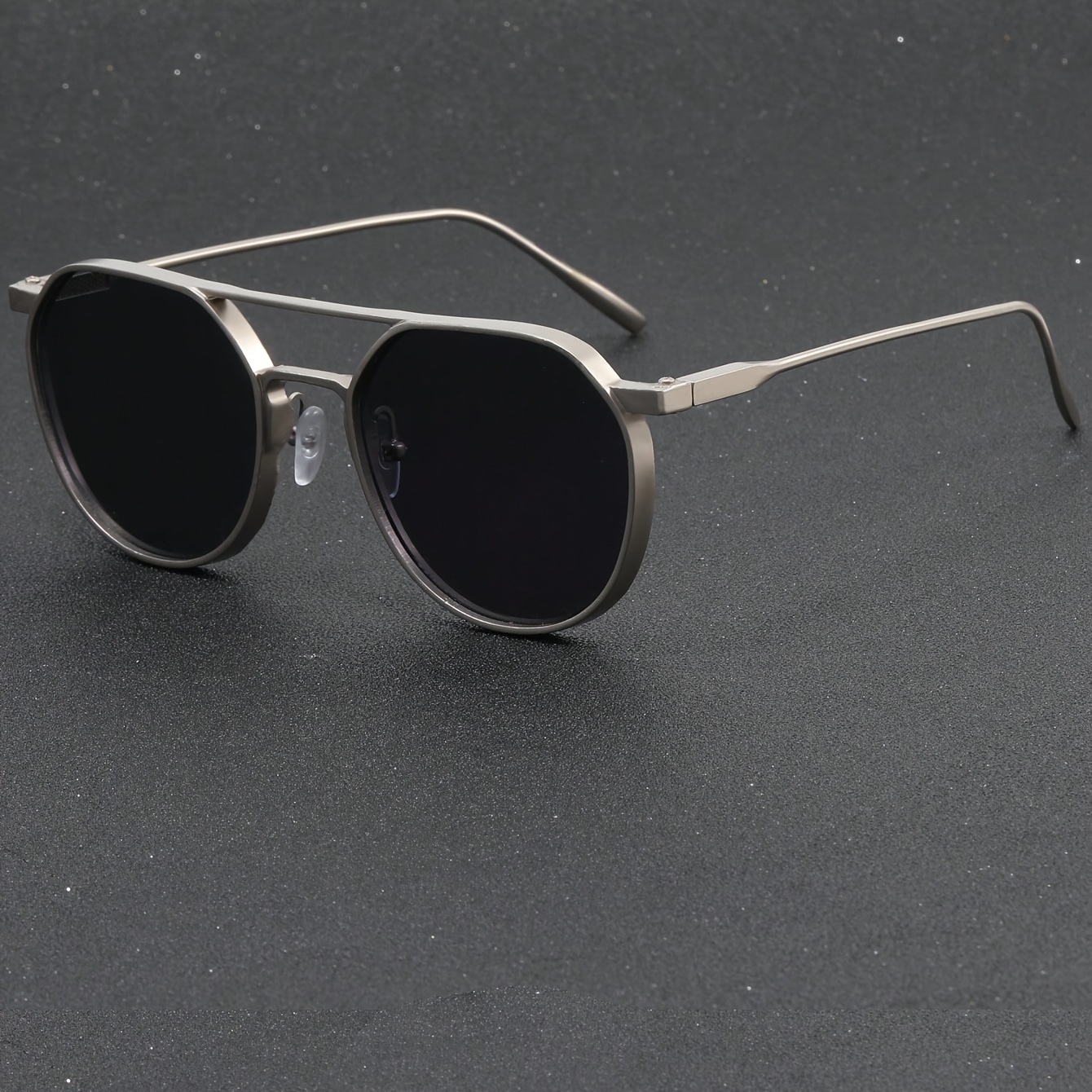 TEMU Chic Oversized Fashion For Men - Matte Metal Frame,, Outdoor Activities & Fashion Accessory