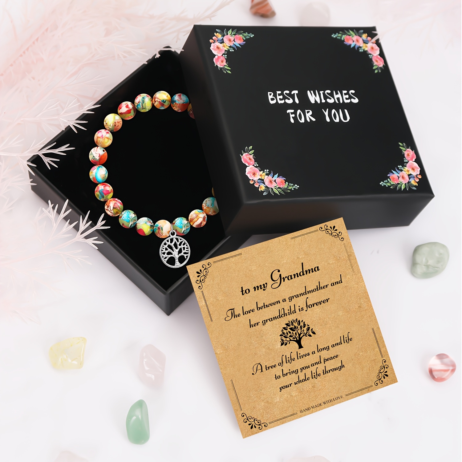 Elegant Tree of Life Pendant Bracelet with Gift Box, Valentine's Day