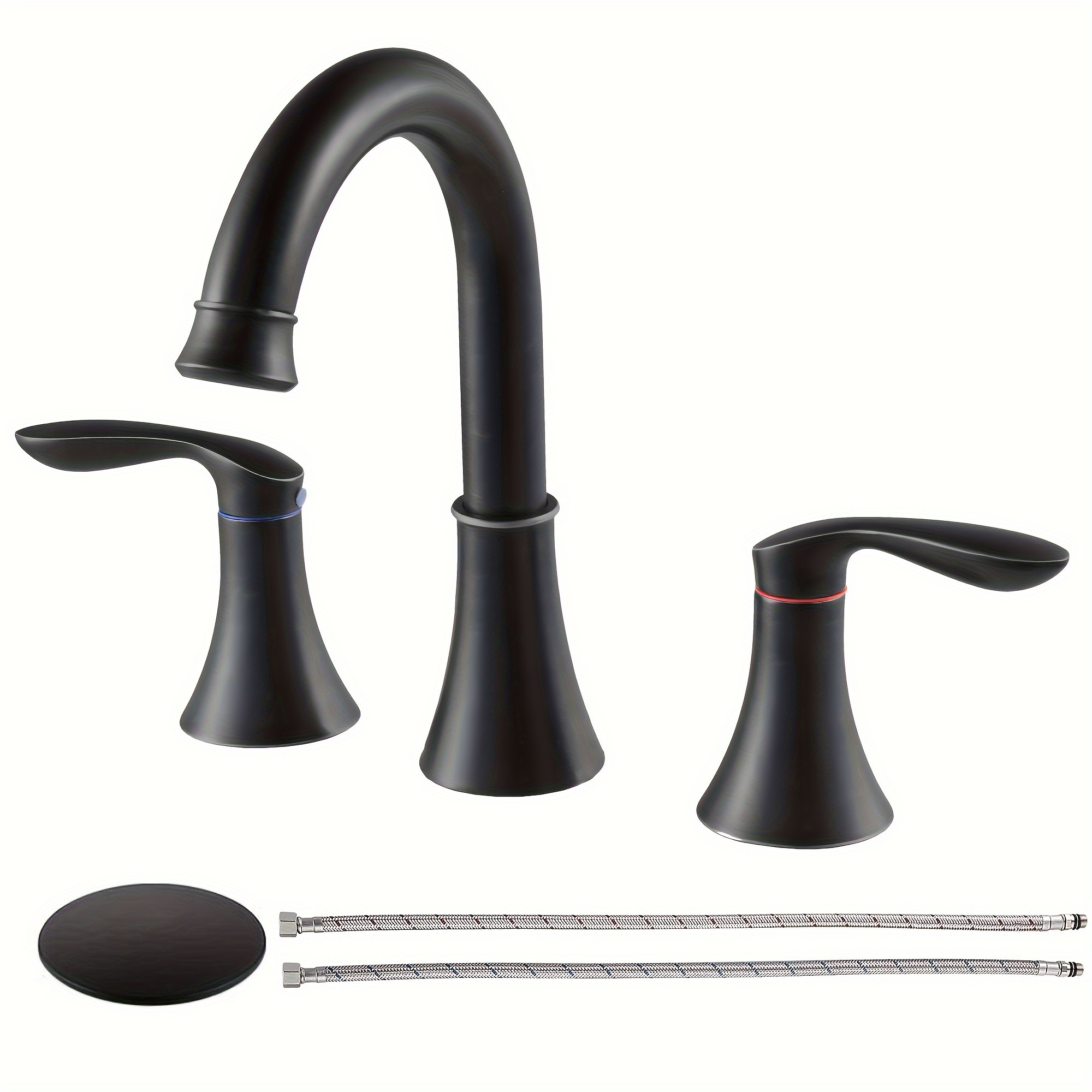 

1pc 2 3 Bathroom Faucet, 8 Bathroom Faucet, , , Hoses And Drain