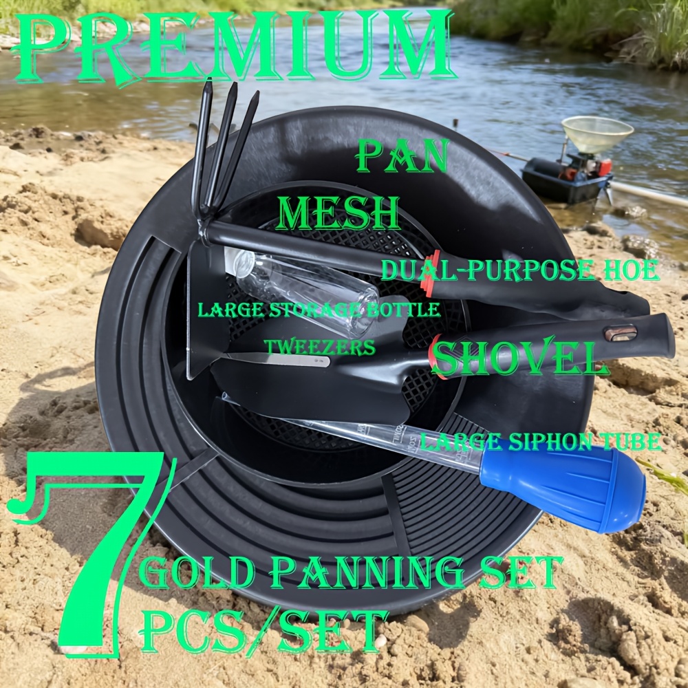 14-inch Premium Deep Golden Panning Set - High Golden | Outdoor Easy-clean