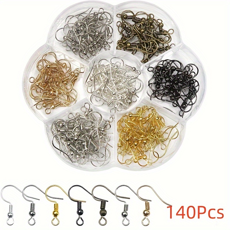 Silvery Golden Earring Hooks Jewelry Making Hypoallergenic - Temu