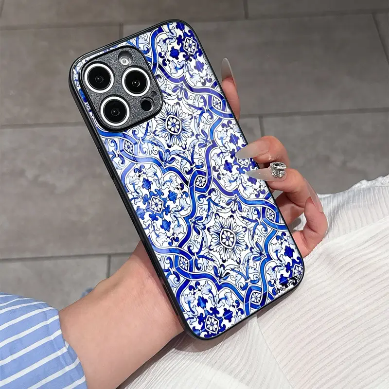 phone case white portuguese tile pattern glass phone cases - Temu Switzerland phone case white portuguese tile pattern glass phone cases - Temu Switzerland