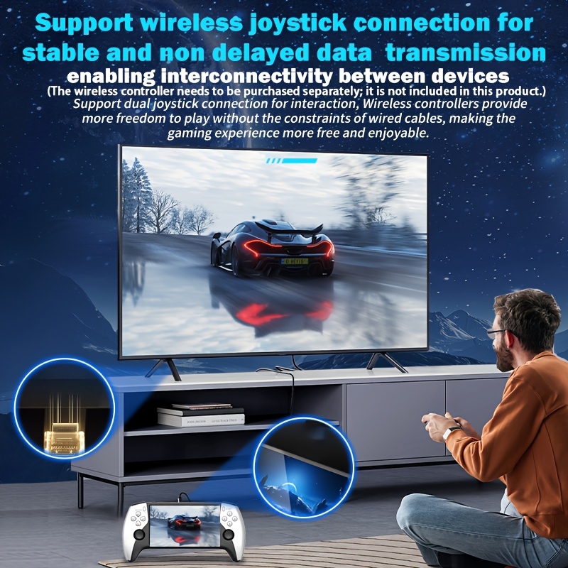 YAJOTIN SF3500 Portable Retro Gaming Console | 5-inch IPS HD Screen, USB Rechargeable, Lithium Battery, Ergonomic Design with Stand, Compact and Durable, Ideal for Birthday, Halloween, Christmas Gifts