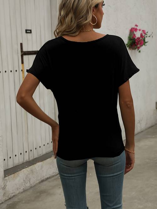 directional womens casual short sleeve t shirt top
