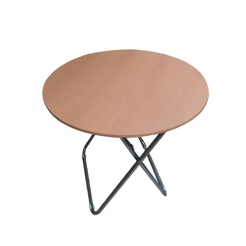 60cm 80cm diameter folding round table portable natural wooden table with sturdy metal frame 2 sizes space saving foldable design for indoor dining outdoor camping easy to store assemble