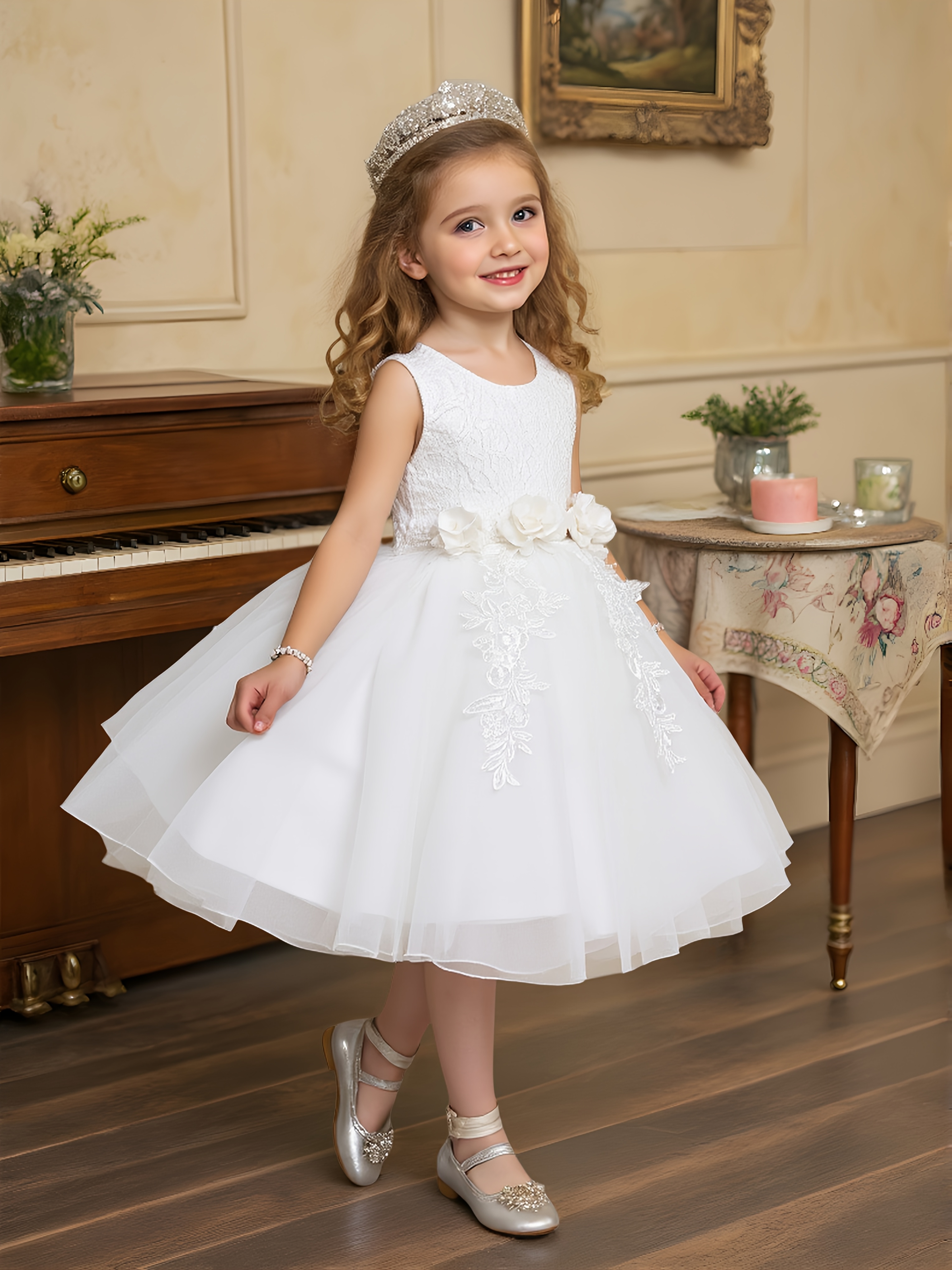 Robe Demoiselle D Honneur Fille Elegante Abito Da Damigella D'onore E Damigella D'onore | Luisa Beccaria Abito Cerimonia Bambina - Foto 6