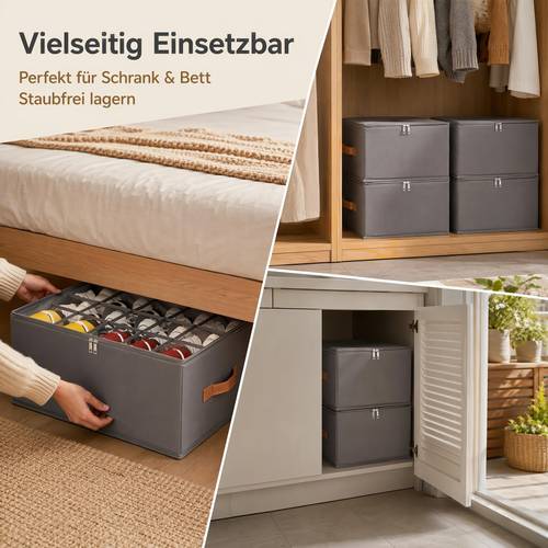 2 faltbare schuhboxen aus oxford-gewebe mit deckel - staubdichte aufbewahrungsboxen für schuhe, kleidung - eine multifunktionale lösung für die organisation zu hause