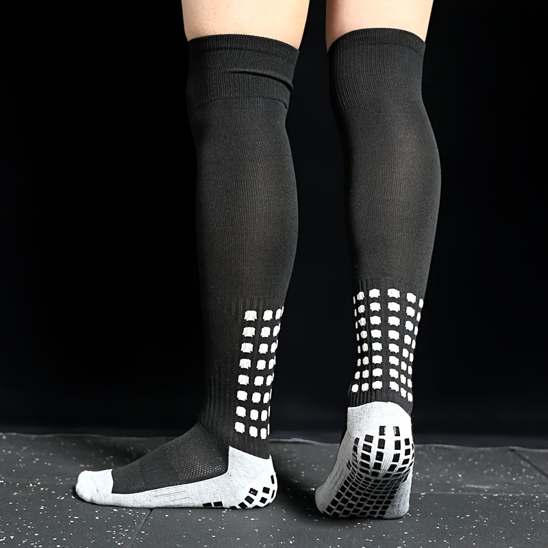 Long Knit Towel Bottom Training Dot Socks, 38cm Knee-high Flame Socks, Football Thermal Socks For Sports - Ski Socks