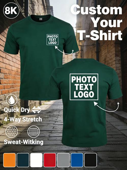customizable mens t shirts tank tops personalized design text relaxed fit machine washable multiple colors personalized apparel custom clothing corporate team customization crew neck t shirts