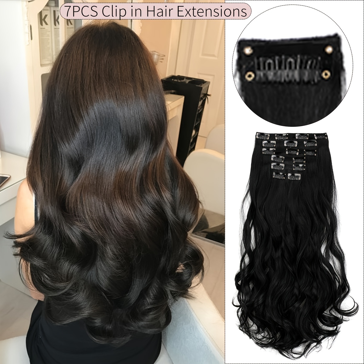 7pcs clip in hair extensions best sale