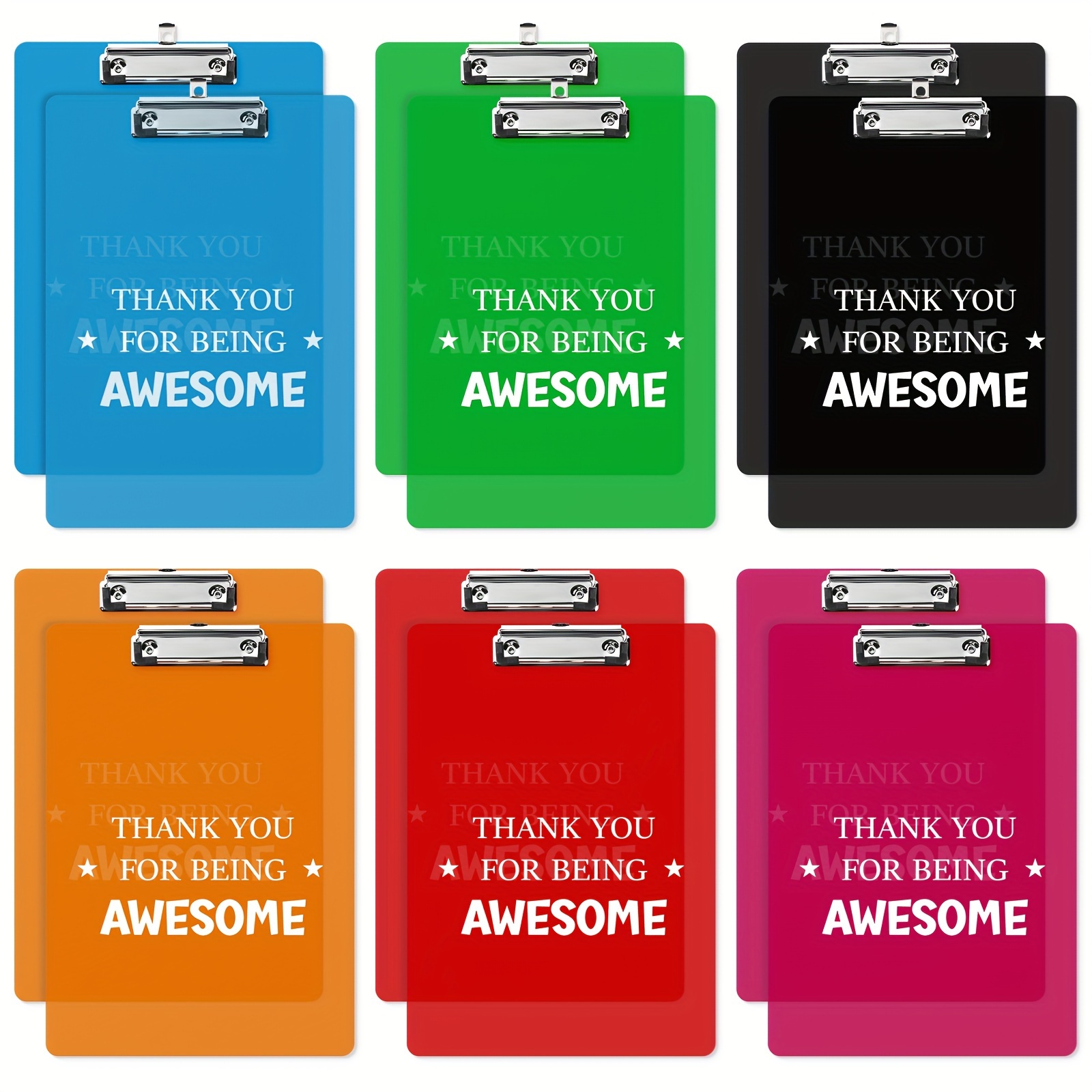 

Inspirational Clipboards Plastic Clipboards You For Appreciation For Christmas Employee Coworkers Office Supplies, A4 Size (12 Pcs)