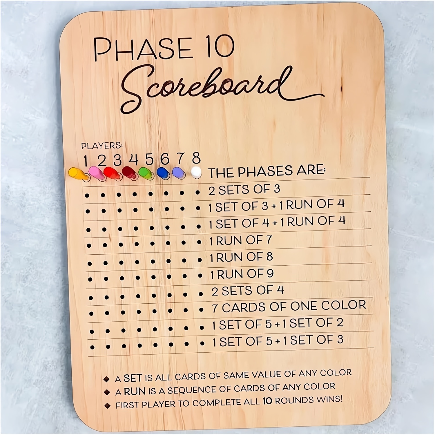 

1 Set 10 , 2025 Wooden 10 And Round , 10 8 Colored , Accessories For