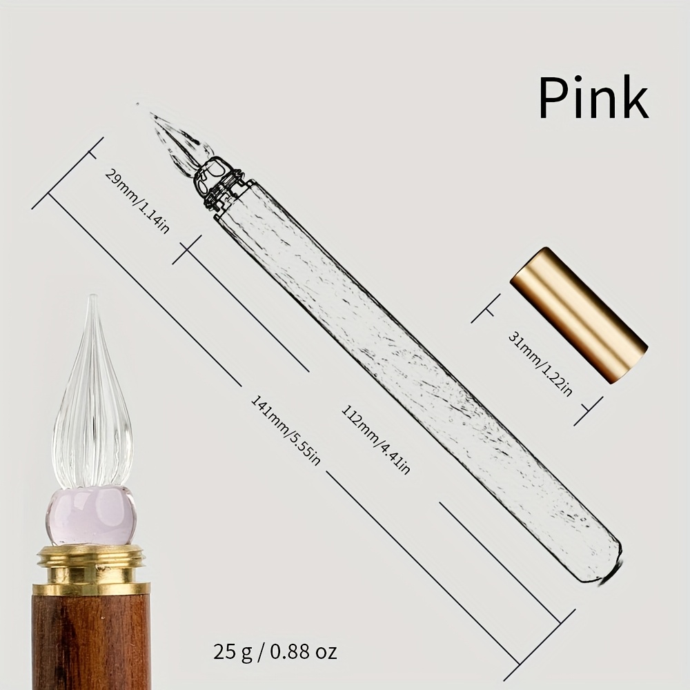 TEMU Seamiart 1pc Glass Dip Pen, Perfect For Calligraphy Students And As A Writing Stationery Gift