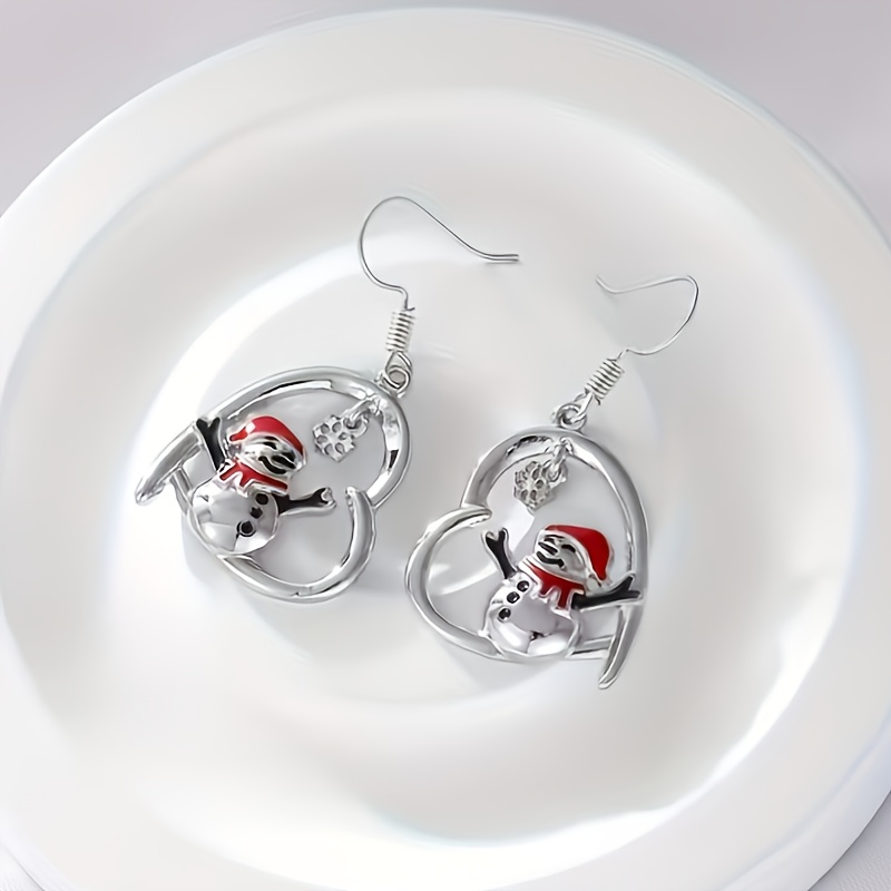 TEMU 1 Par de Aretes Colgantes Navideños para Mujer con Forma de y - Joyería de Gorro y Bufanda, Regalos Diarios y de para las Fiestas - Elegantes