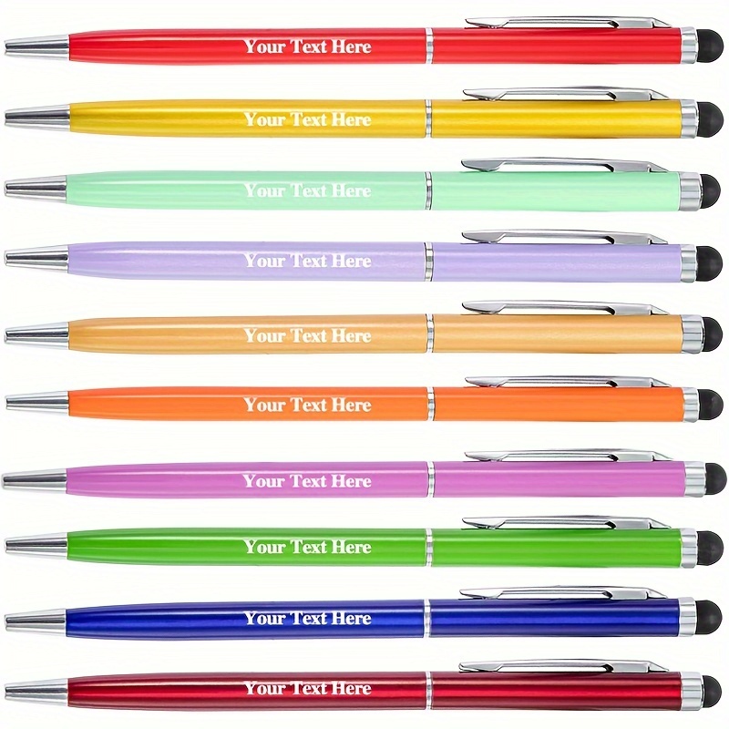 

Customized 10pcs Aluminum Touch Screen Ballpoint Pens - Personalized Metal Writing Tools For Business, School And Office Use - Ideal Gifts For Birthday, Anniversary And Day