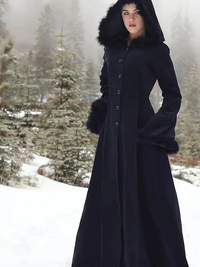 Manteau en fausse fourrure pour femme veste longue et écologique revers crantés hiver 2026 Manteau en fausse fourrure pour femme veste longue et écologique revers crantés hiver 2026