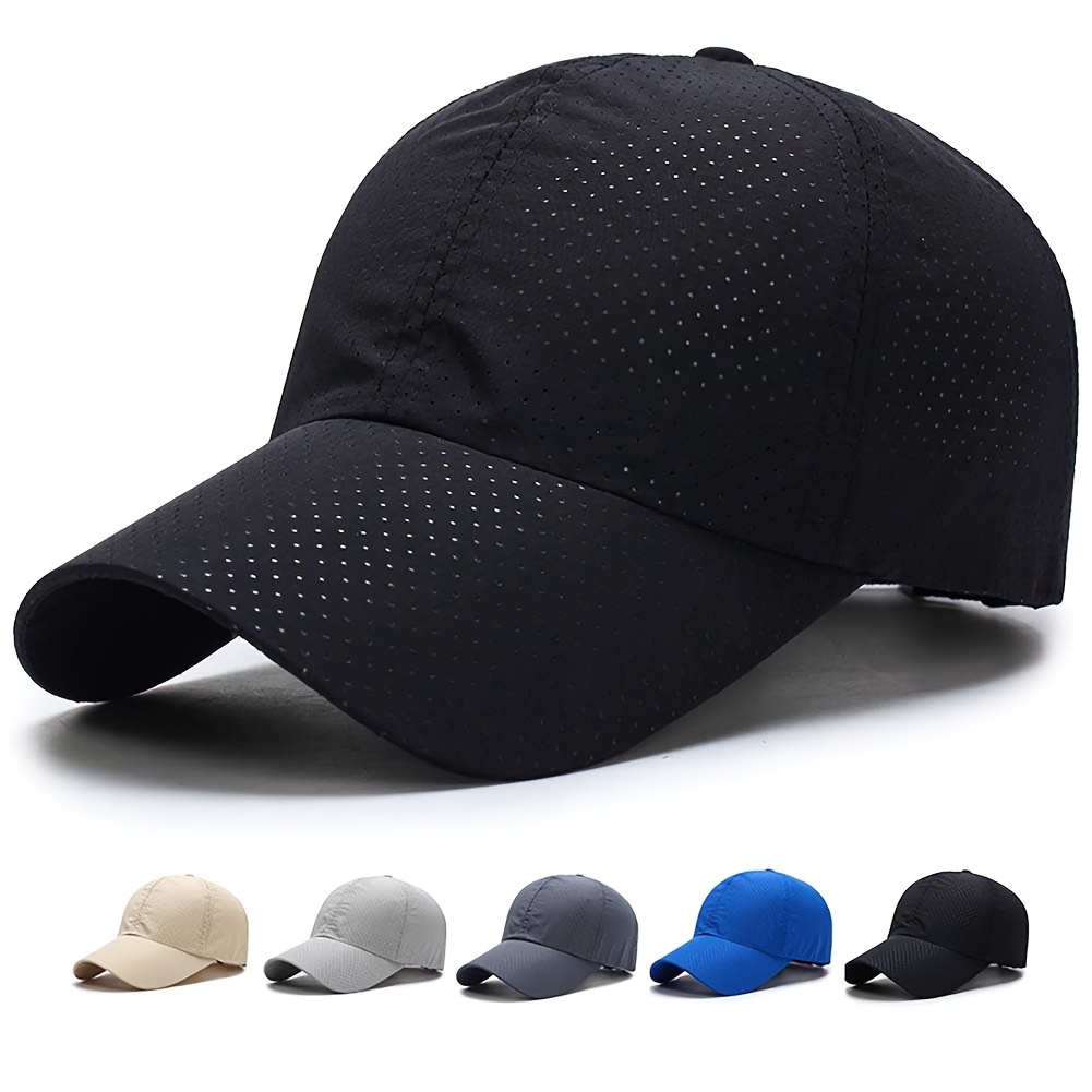 

Breathable Mesh Baseball Cap - Quick-dry, Adjustable For Running, Fishing & Outdoor Activities