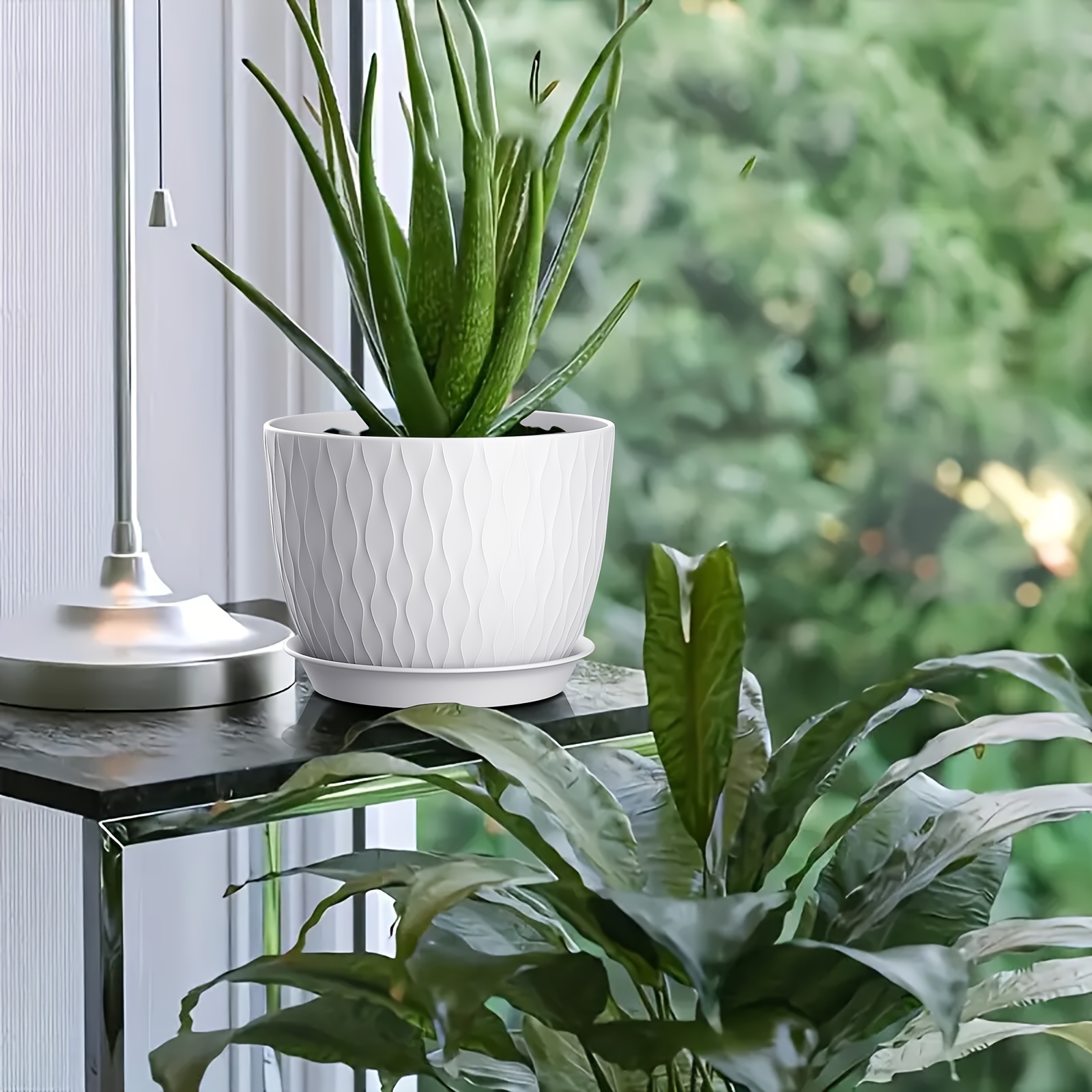indoor plant rack stand Giantex 3 Tier Tall Plant Stand Indoor, 36 Inch Corner Plant Holder with Metal Frame 1 Pack