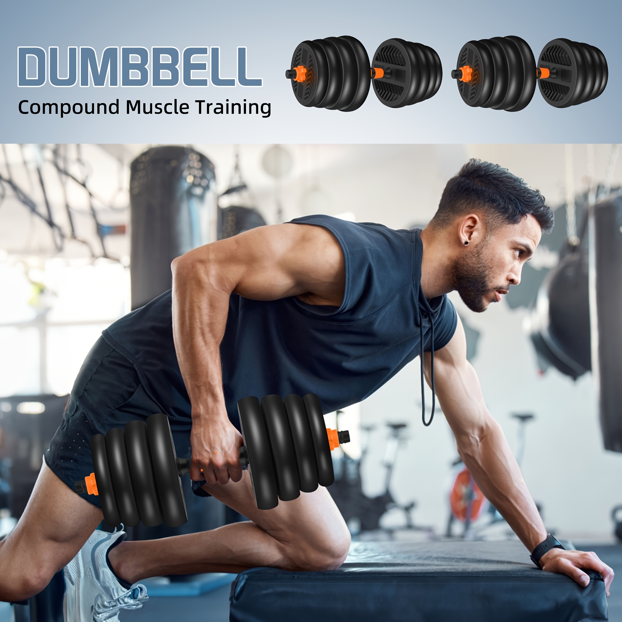 Mancuernas Ajustables Pesas Para Gimnasio Usadas Juego Mancuernas