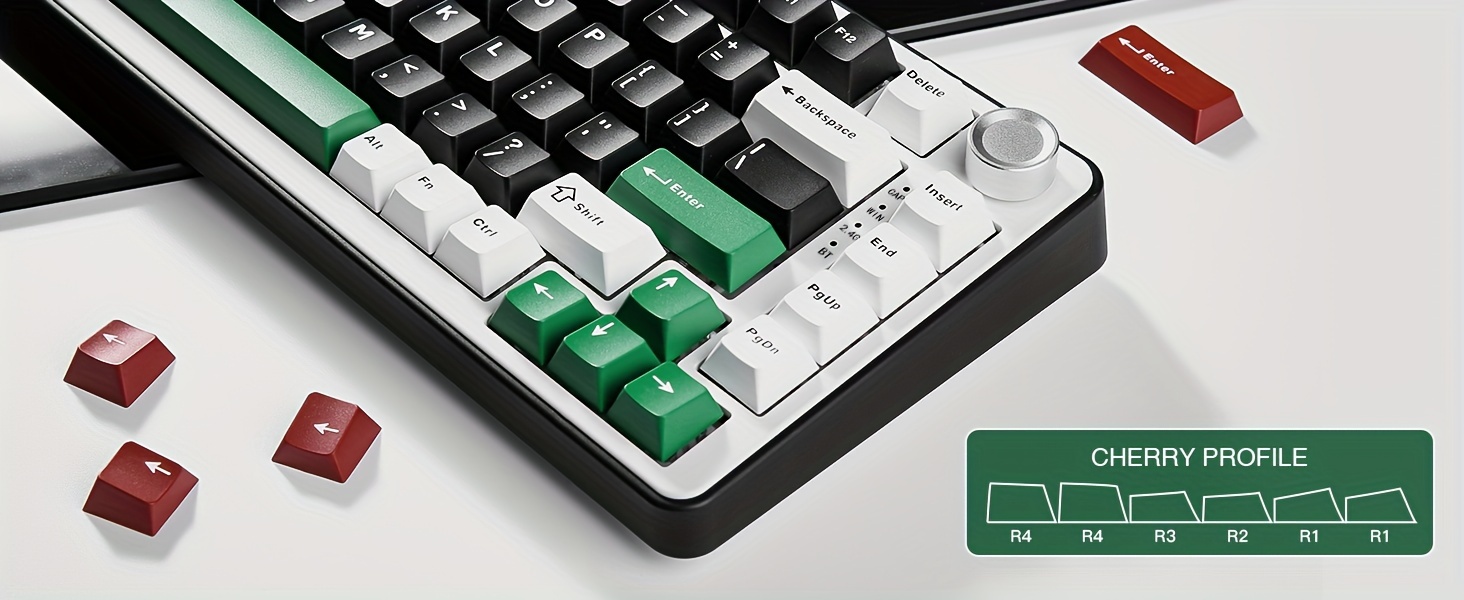 b75 gaming keyboard 75 with rgb hot swappable mechanical switches ergonomic gasket mount and multi wireless type c 2 4 details 10