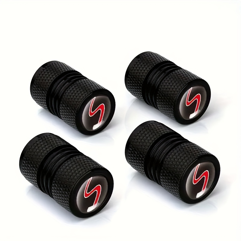 Image of 4 Tire Valve Caps And Edge Rod Caps Featuring The , Suitable For Jcw R53 R55 F54 F55 F56 F60 Accessories.