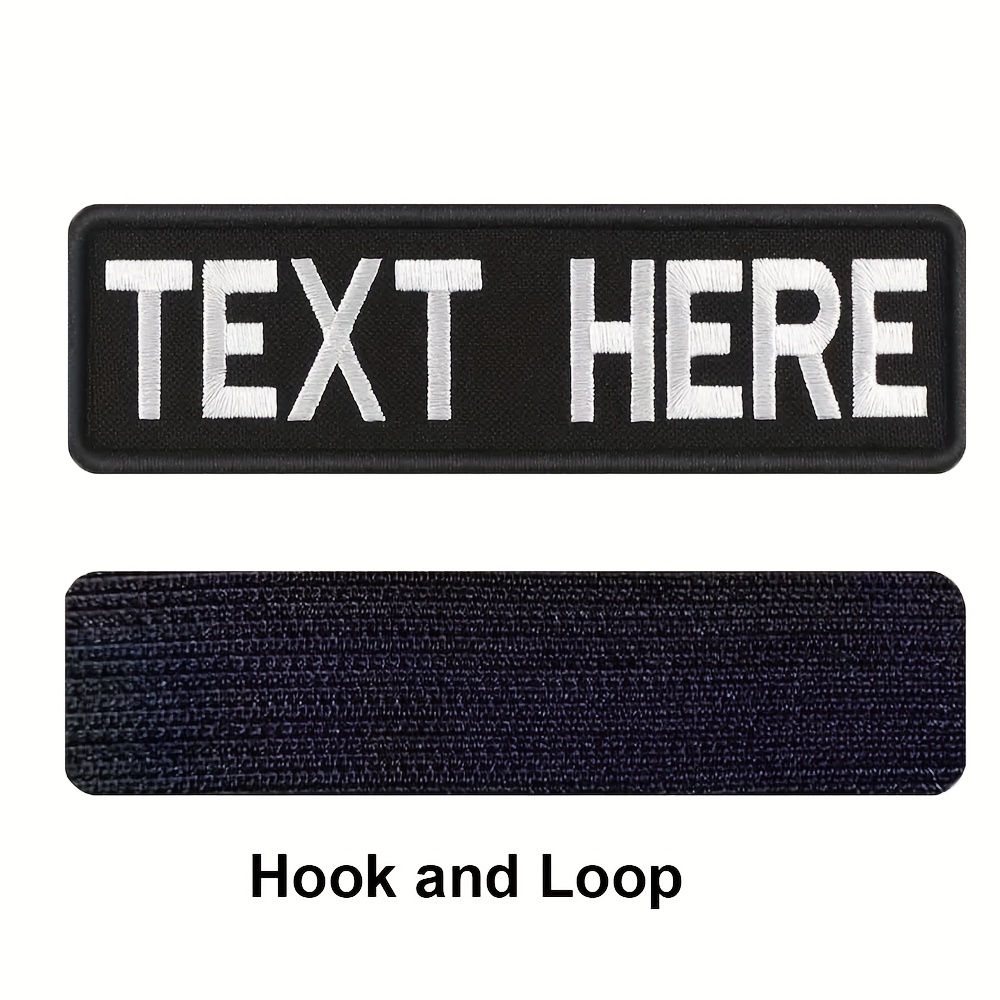 TEMU Custom Embroidered Patch 11 X 4 Inches, Style - For Backpacks, Uniforms, Hats, Luggage, Work Shirts, Jackets, Dog Harnesses - Colors (1 Patch)