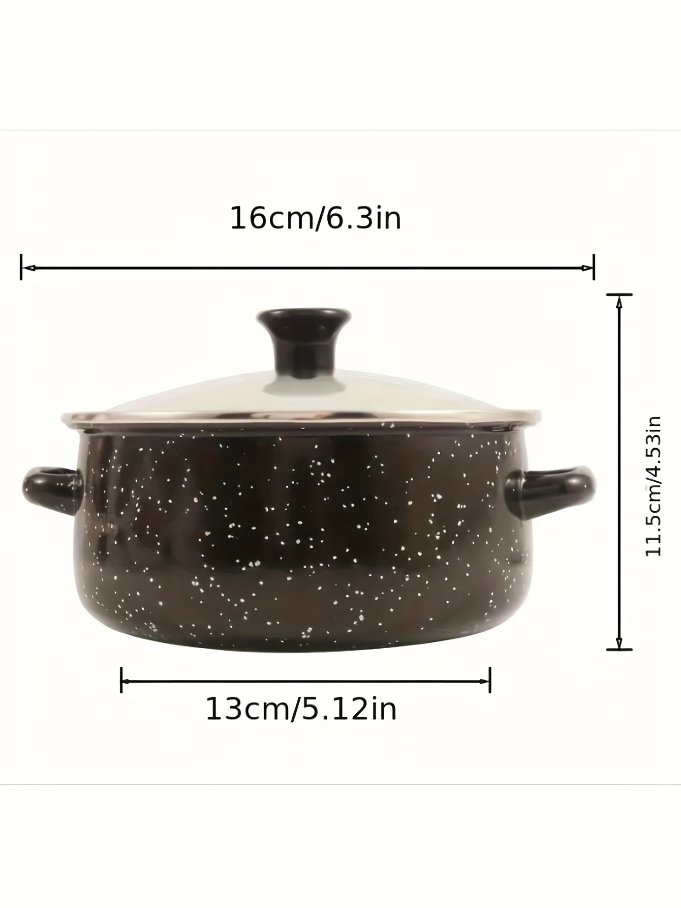 3pcs enamel home kitchen soup pot stew pot 16 18 20 sets pot refrigerator storage pot details 5