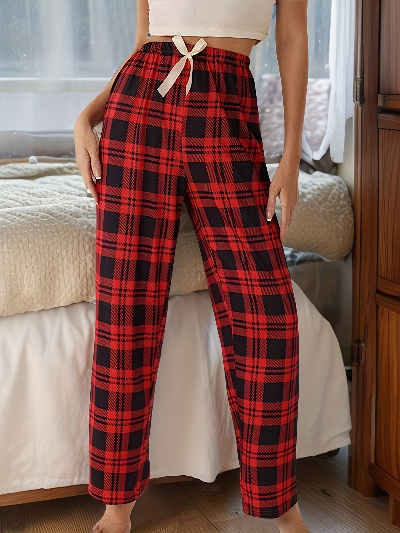 Christmas Pajamas Red Pajama Pants Women's Matching Christmas